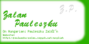 zalan pauleszku business card